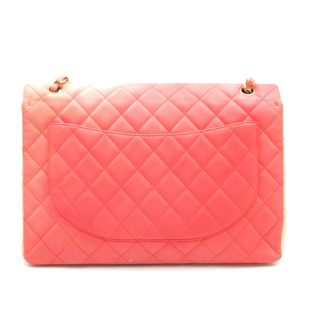 Chanel Bag Big Gradient Shoulder Chain Pink Pink Leather Matelasse